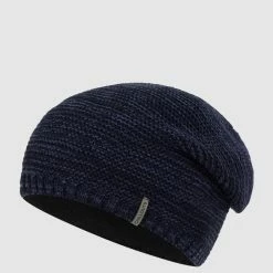 Chillouts Beanie Mit Fleecefutter - Marineblau Meliert