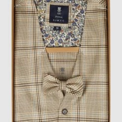 Seidenfalter Weste, Fliege Und Einstecktuch Im Set - Beige