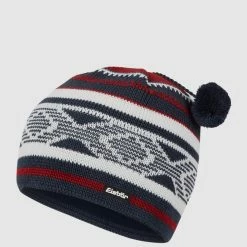 EISBAER Pudelmütze Aus Wollmischung - Dunkelrot