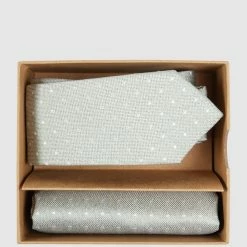 Seidenfalter Krawatte (6 Cm) Und Einstecktuch Im Set - Lindgrün