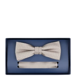 Willen Fliege Und Einstecktuch Im Set - Taupe