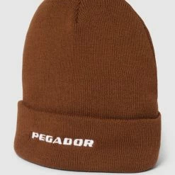 Pegador Beanie Mit Label-Stitching Modell 'LOGO' - Mittelbraun