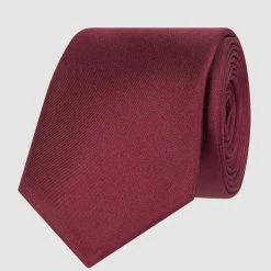 Eterna Krawatte Aus Reiner Seide (6 Cm) - Bordeaux Rot