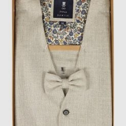 Seidenfalter Weste, Fliege Und Einstecktuch Im Set - Offwhite