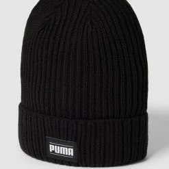 Puma Beanie Mit Label-Detail Modell 'Ribbed Classic Cuff' - Schwarz