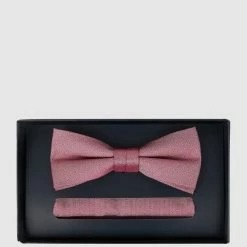 Willen Fliege Und Einstecktuch Im Set - Fuchsia