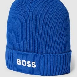 BOSS Beanie Mit Label-Print Modell 'Asic_Beanie' - Royalblau