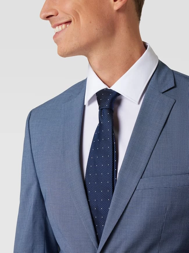BOSS Krawatte Mit Allover-Muster (7,5 Cm) - Blau 1 BOSS Krawatte Mit Allover-Muster (7,5 Cm) - Blau