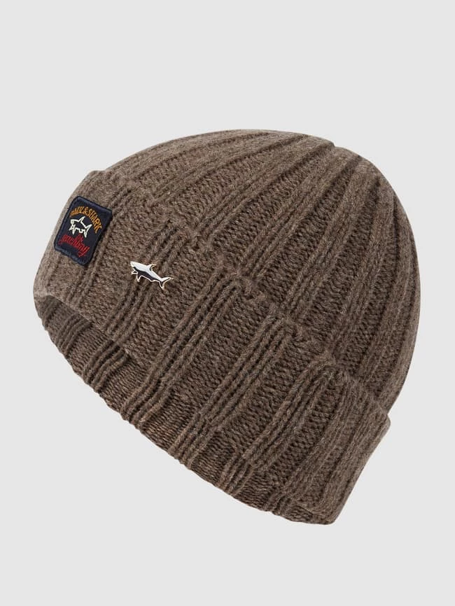 Paul & Shark Mütze Aus Schurwolle - Mittelbraun 1 Paul & Shark Mütze Aus Schurwolle - Mittelbraun