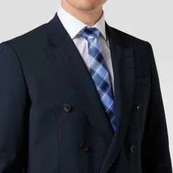 Tommy Hilfiger Seidenkrawatte Mit Gitterkaro - Marineblau