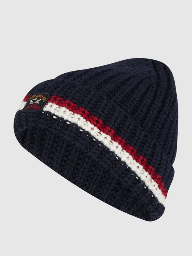 Paul & Shark Mütze Aus Schurwolle - Wasserabweisend - Marineblau 1 Paul & Shark Mütze Aus Schurwolle - Wasserabweisend - Marineblau