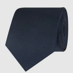 Willen Krawatte Und Einstecktuch Im Set - Marineblau