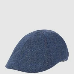 Chillouts Schiebermütze Mit Fischgrat-Dessin Modell 'Piet' - Blau Meliert