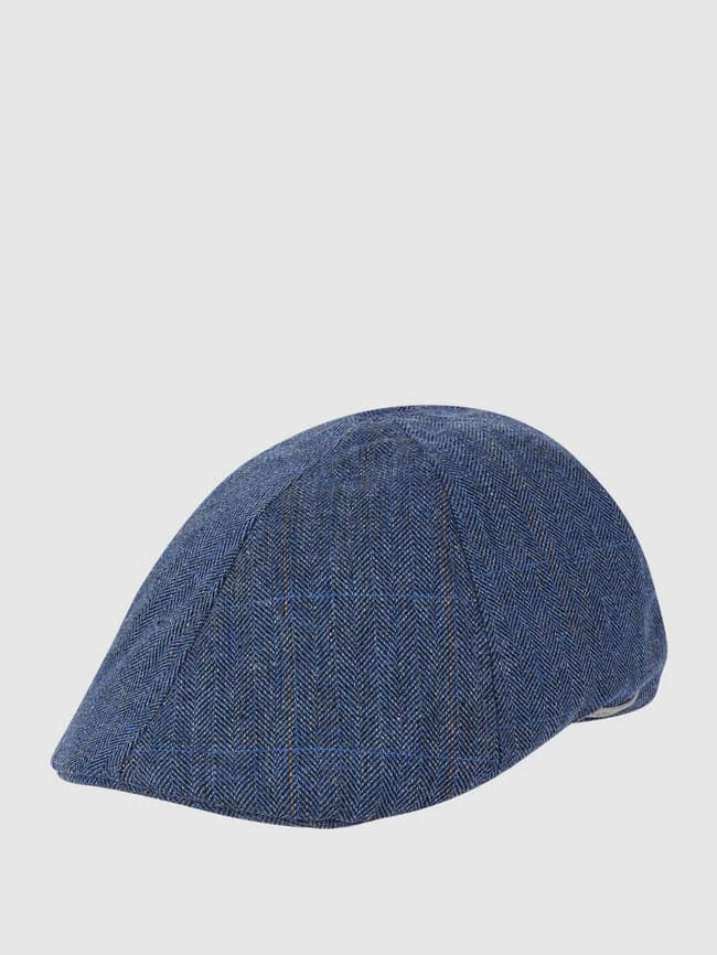 Chillouts Schiebermütze Mit Fischgrat-Dessin Modell 'Piet' - Blau Meliert 1 Chillouts Schiebermütze Mit Fischgrat-Dessin Modell 'Piet' - Blau Meliert