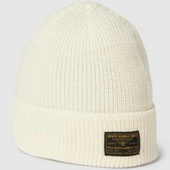 Polo Ralph Lauren Beanie Mit Label-Patch Modell 'VINTAGE NAVAL WATCH CAP' - Offwhite