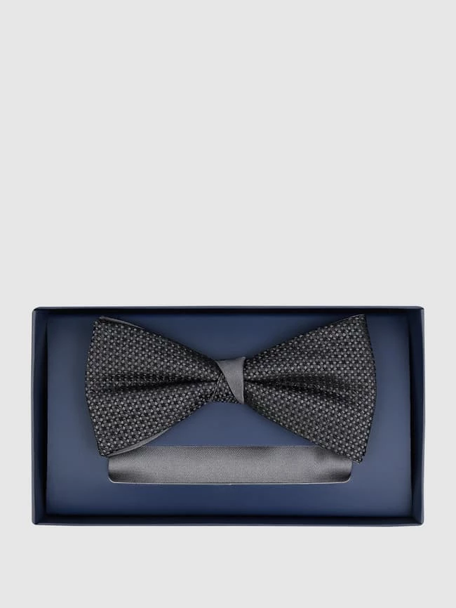 Willen Fliege Und Einstecktuch Aus Seide Im Set - Schwarz 1 Willen Fliege Und Einstecktuch Aus Seide Im Set - Schwarz