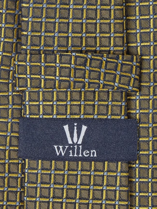 Willen Krawatte Aus Seide (7 Cm) - Gelb 2 Willen Krawatte Aus Seide (7 Cm) - Gelb – Bild 2