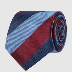 Eterna Krawatte Aus Reiner Seide (6 Cm) - Bordeaux Rot