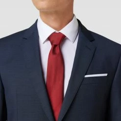 HUGO Seidenkrawatte Mit Feinem Allover-Muster - Rot