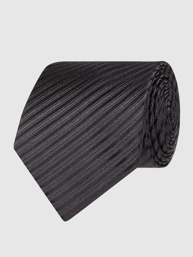 Eterna Krawatte Aus Reiner Seide (7,5 Cm) - Schwarz 1 Eterna Krawatte Aus Reiner Seide (7,5 Cm) - Schwarz