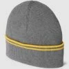 Esprit Beanie Mit Woll-Anteil Und Label-Stitching - Mittelgrau