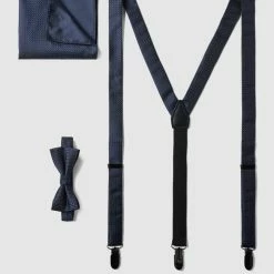 Cinque Hosenträger, Fliege Und Einstecktuch Im Set - Marineblau