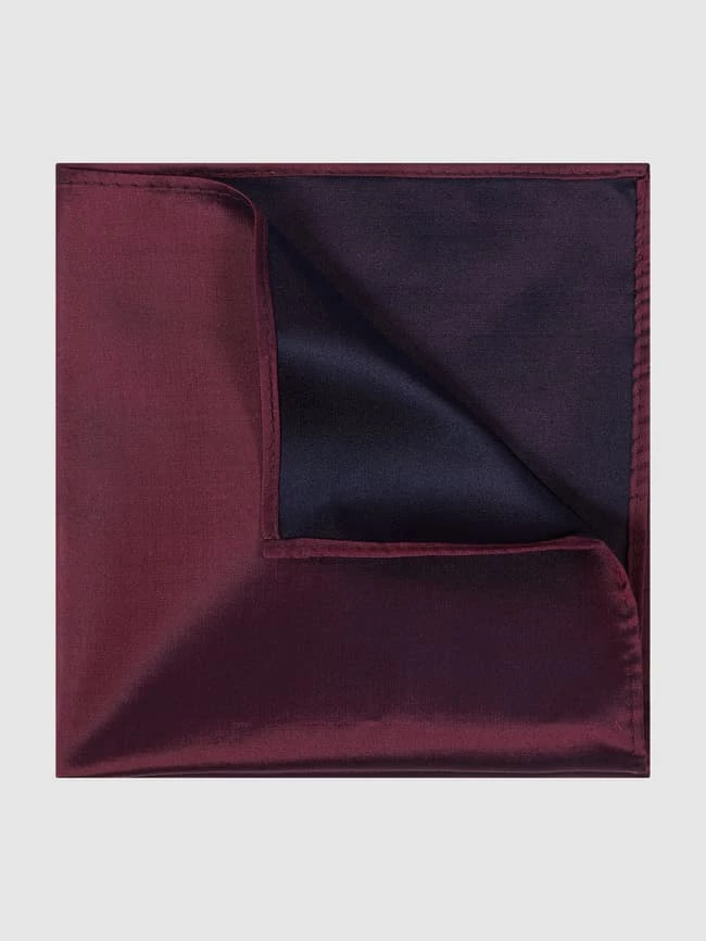 Seidenfalter Krawatte (6 Cm) Und Einstecktuch Im Set - Aubergine 2 Seidenfalter Krawatte (6 Cm) Und Einstecktuch Im Set - Aubergine – Bild 2