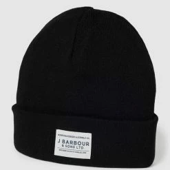 Barbour Beanie Mit Label-Patch Modell 'Nautic' - Schwarz