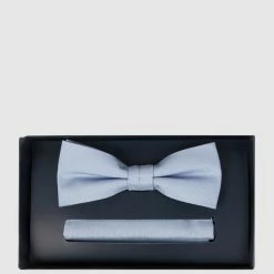 Willen Fliege Und Einstecktuch Im Set - Bleu