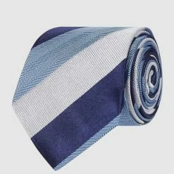 Eterna Krawatte Aus Reiner Seide (6 Cm) - Hellblau Meliert