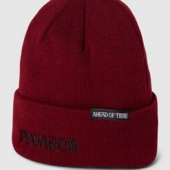 Pegador Beanie Mit Label-Stitching Modell 'GLENDALE' - Bordeaux Rot