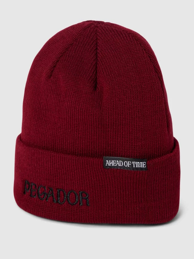 Pegador Beanie Mit Label-Stitching Modell 'GLENDALE' - Bordeaux Rot 1 Pegador Beanie Mit Label-Stitching Modell 'GLENDALE' - Bordeaux Rot