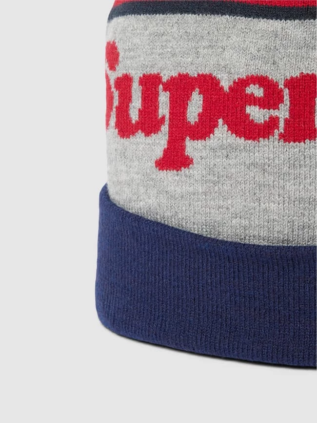 Superdry Pudelmütze Mit Label-Print - Dunkelblau 2 Superdry Pudelmütze Mit Label-Print - Dunkelblau – Bild 2
