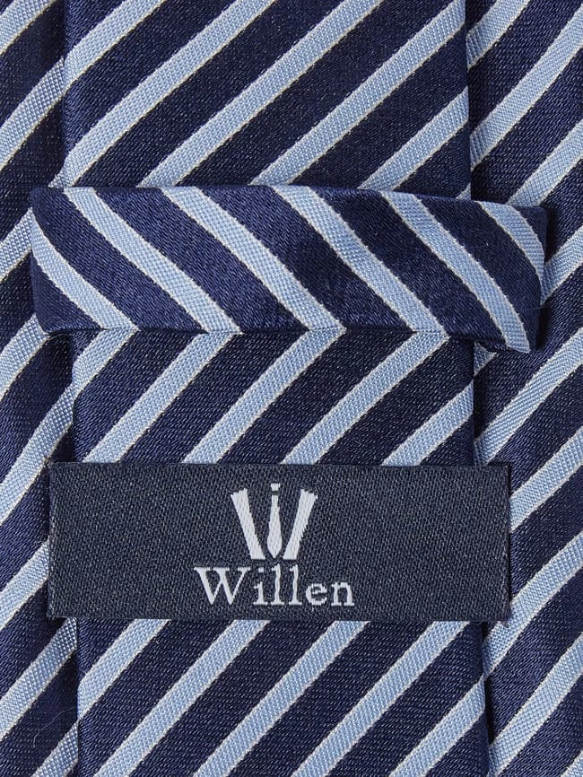 Willen Krawatte Aus Seide (7 Cm) - Marineblau 2 Willen Krawatte Aus Seide (7 Cm) - Marineblau – Bild 2
