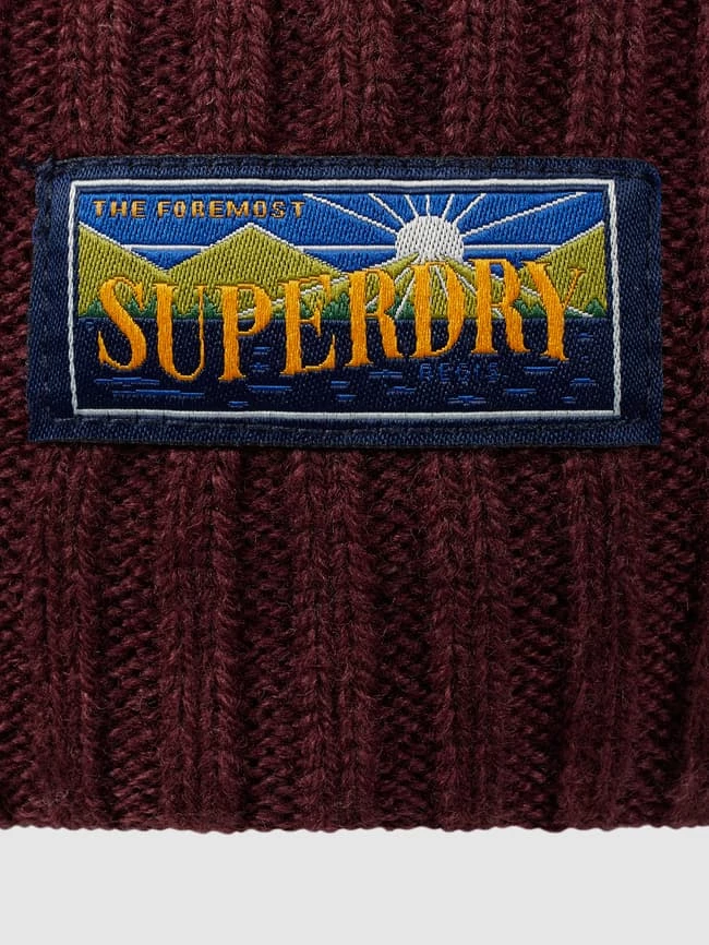 Superdry Beanie Aus Wollmischung - Bordeaux Rot 2 Superdry Beanie Aus Wollmischung - Bordeaux Rot – Bild 2