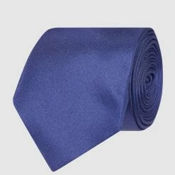 Eterna Krawatte Aus Reiner Seide (6 Cm) - Dunkelblau