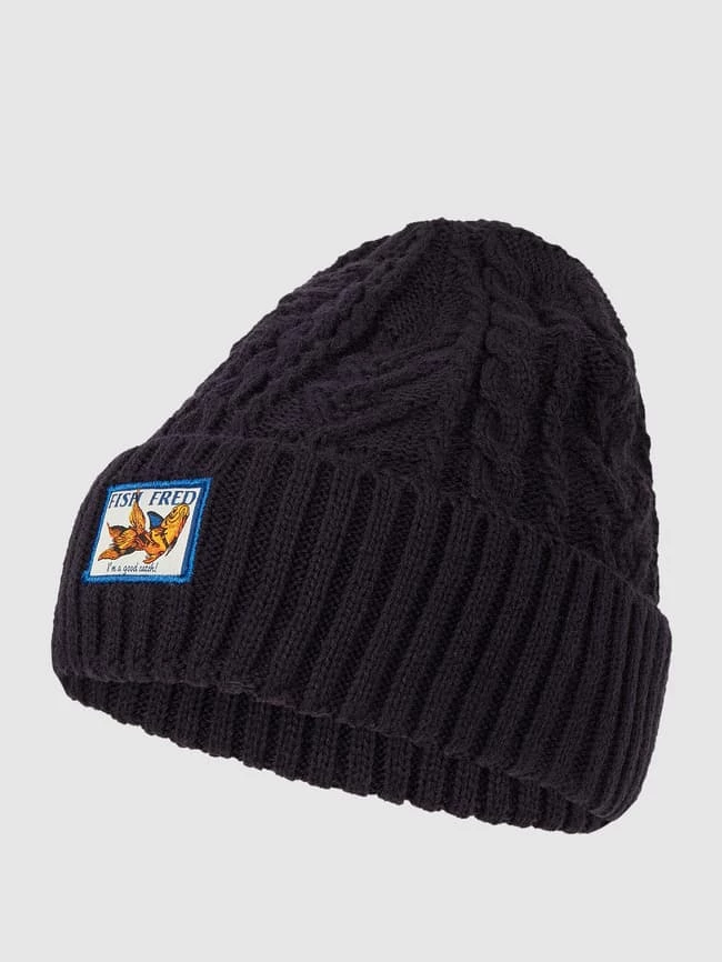 A Fish Named Fred Mütze Mit Logo-Aufnäher - Marineblau 1 A Fish Named Fred Mütze Mit Logo-Aufnäher - Marineblau
