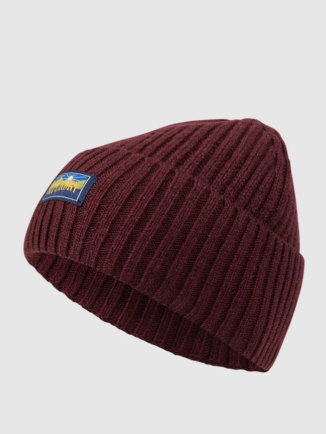 Superdry Beanie Aus Wollmischung - Bordeaux Rot 1 Superdry Beanie Aus Wollmischung - Bordeaux Rot