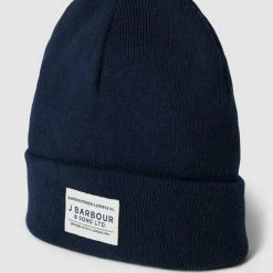 Barbour Beanie Mit Label-Patch Modell 'Nautic' - Dunkelblau