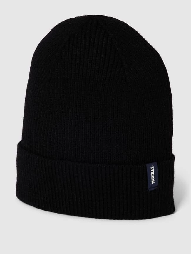 MCNEAL Beanie Mit Label-Detail - Schwarz 1 MCNEAL Beanie Mit Label-Detail - Schwarz
