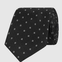 CK Calvin Klein Krawatte Aus Seide (6 Cm) - Schwarz