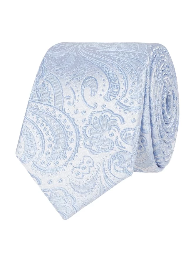 Seidenfalter Krawatte (6 Cm) Und Einstecktuch Im Set - Bleu 3 Seidenfalter Krawatte (6 Cm) Und Einstecktuch Im Set - Bleu – Bild 3