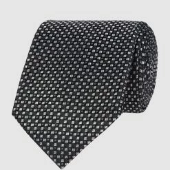 CK Calvin Klein Krawatte Aus Seide (6,5 Cm) - Schwarz