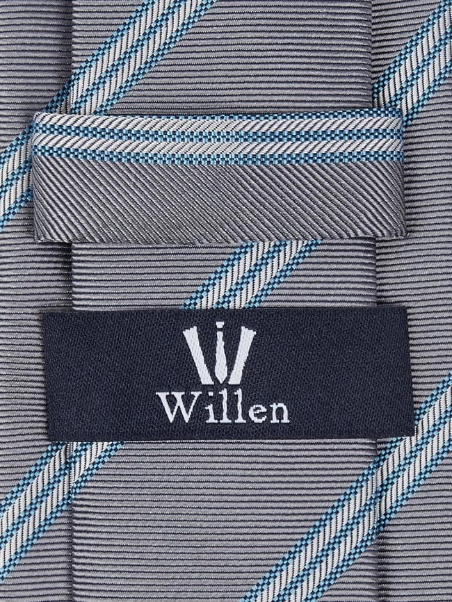 Willen Krawatte Aus Seide (6 Cm) - Mittelgrau 2 Willen Krawatte Aus Seide (6 Cm) - Mittelgrau – Bild 2