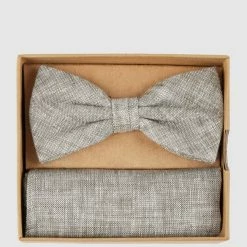 Seidenfalter Fliege Und Einstecktuch Im Set - Lindgrün