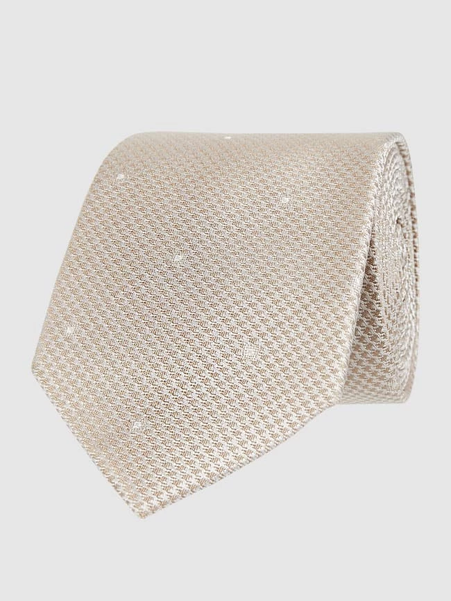 CK Calvin Klein Krawatte Aus Seide (6,5 Cm) - Beige 1 CK Calvin Klein Krawatte Aus Seide (6,5 Cm) - Beige
