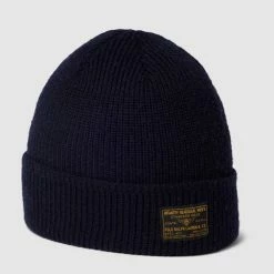 Polo Ralph Lauren Beanie Mit Label-Patch Modell 'VINTAGE NAVAL WATCH CAP' - Dunkelblau