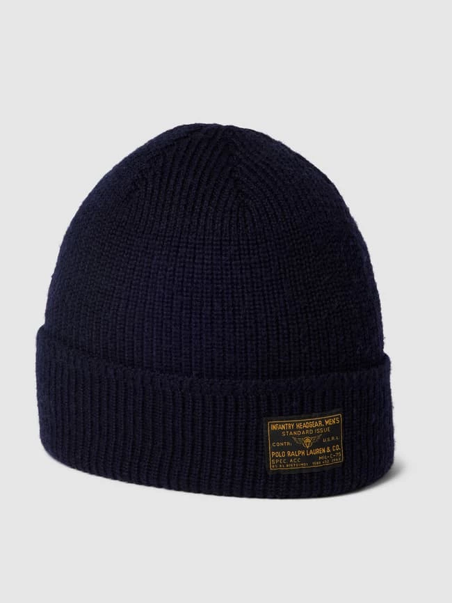 Polo Ralph Lauren Beanie Mit Label-Patch Modell 'VINTAGE NAVAL WATCH CAP' - Dunkelblau 1 Polo Ralph Lauren Beanie Mit Label-Patch Modell 'VINTAGE NAVAL WATCH CAP' - Dunkelblau