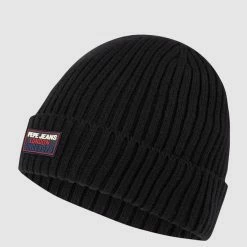 Pepe Jeans Mütze Mit Woll-Anteil Modell 'Hayes' - Schwarz