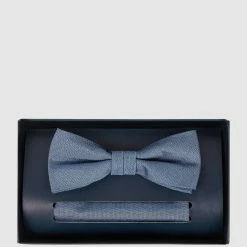 Willen Fliege Und Einstecktuch Im Set - Blau